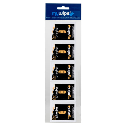 PLASTER & ADHESIVE REMOVER WIPE SACHETS - PACK OF 20