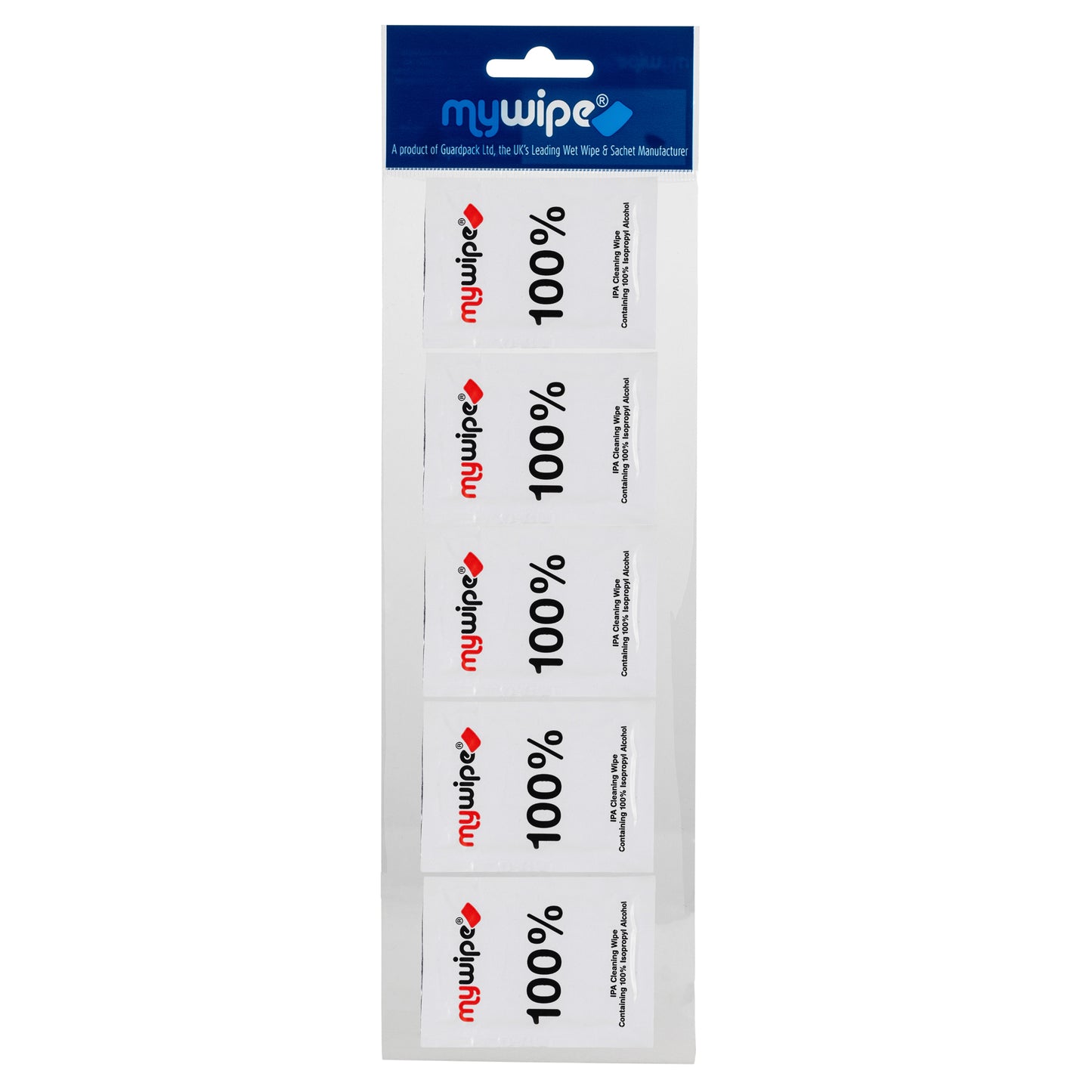 100% ALCOHOL WIPE SACHETS - PACK OF 20