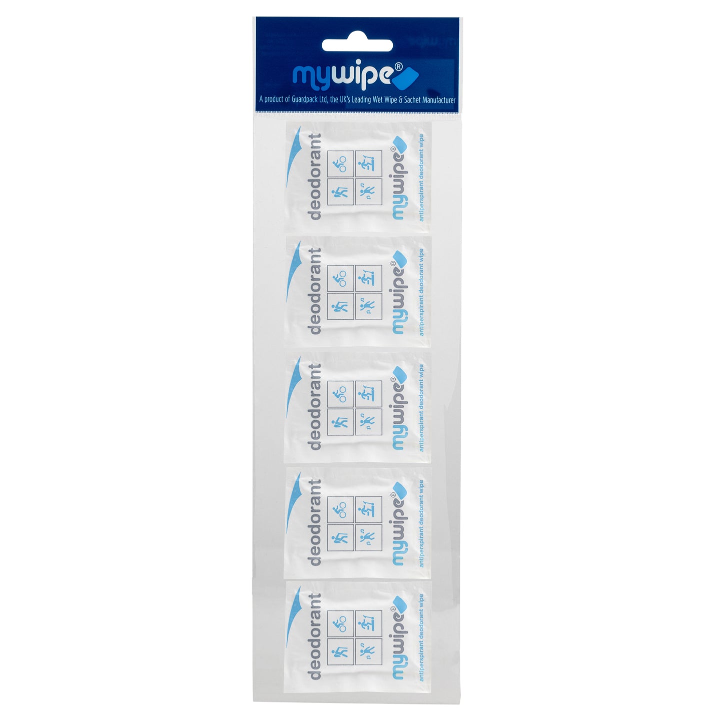 DEODORANT & ANTIPERSPIRANT WIPE SACHETS - PACK OF 20